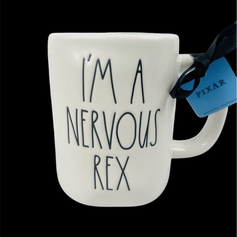Rae Dunn White 'I'm a Nervous Rex' Mug
